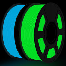 Load image into Gallery viewer, i3DCom Glow in The Dark PLA Filament, 1.75mm 3D Printer Filament Bundle, 2kg Spool (4.4lbs), Dimensional Accuracy +/- 0.03 mm, Fit Most FDM 3D Printers (Glow Blue +Green)