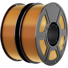 Load image into Gallery viewer, i3DCom Dual Color Silk PLA Filament 1.75mm 3D Printer Filament Bundle, 2kg Spool (4.4lbs), Dimensional Accuracy +/- 0.03 mm, Fit Most FDM 3D Printers (Silk Gold Red 2-Pack)