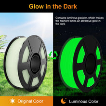 Load image into Gallery viewer, i3DCom Glow in The Dark PLA Filament 1.75mm 3D Printer Filament, 1kg Spool (2.2lbs), Dimensional Accuracy +/- 0.03 mm, Fit Most FDM 3D Printer (Glow Green)