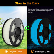 Load image into Gallery viewer, i3DCom Glow in The Dark PLA Filament, 1.75mm 3D Printer Filament Bundle, 2kg Spool (4.4lbs), Dimensional Accuracy +/- 0.03 mm, Fit Most FDM 3D Printers (Glow Blue +Green)