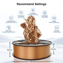 Load image into Gallery viewer, i3DCom Silk Red Copper PLA Filament 1.75mm, Shiny Silk PLA 3D Printer Filament High Speed & Clog-Free, Dimensional Accuracy +/- 0.03mm, 1kg(2.2lb), Fits for Most FDM 3D Printers