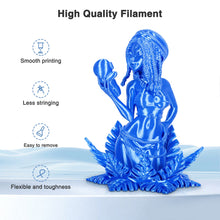 Load image into Gallery viewer, i3DCom Silk Blue PLA Filament 1.75mm, Shiny Silk PLA High Speed 3D Printer Filament, Dimensional Accuracy +/- 0.03mm, 1kg(2.2lb), Fits for Most FDM 3D Printers