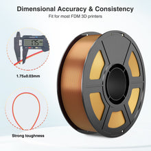 Load image into Gallery viewer, i3DCom Dual Color Silk PLA Filament 1.75mm 3D Printer Filament Bundle, 2kg Spool (4.4lbs), Dimensional Accuracy +/- 0.03 mm, Fit Most FDM 3D Printers (Silk Gold Red 2-Pack)