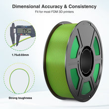 Load image into Gallery viewer, i3DCom Dual Color Silk PLA Filament 1.75mm 3D Printer Filament Bundle, 2kg Spool (4.4lbs), Dimensional Accuracy +/- 0.03 mm, Fit Most FDM 3D Printers (Silk Yellow Green 2-Pack)