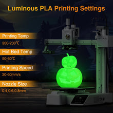 Load image into Gallery viewer, i3DCom Glow in The Dark PLA Filament 1.75mm 3D Printer Filament, 1kg Spool (2.2lbs), Dimensional Accuracy +/- 0.03 mm, Fit Most FDM 3D Printer (Glow Green)