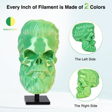 Load image into Gallery viewer, i3DCom Silk PLA 3D Printer Filament, Silk Dual Color Green Yellow PLA Filament 1.75+/-0.03mm, Shiny Coextrusion PLA Filament, Color Change 3D Printing Filament 1KG/2.2lb