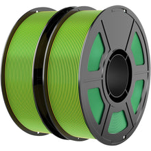 Load image into Gallery viewer, i3DCom Dual Color Silk PLA Filament 1.75mm 3D Printer Filament Bundle, 2kg Spool (4.4lbs), Dimensional Accuracy +/- 0.03 mm, Fit Most FDM 3D Printers (Silk Yellow Green 2-Pack)
