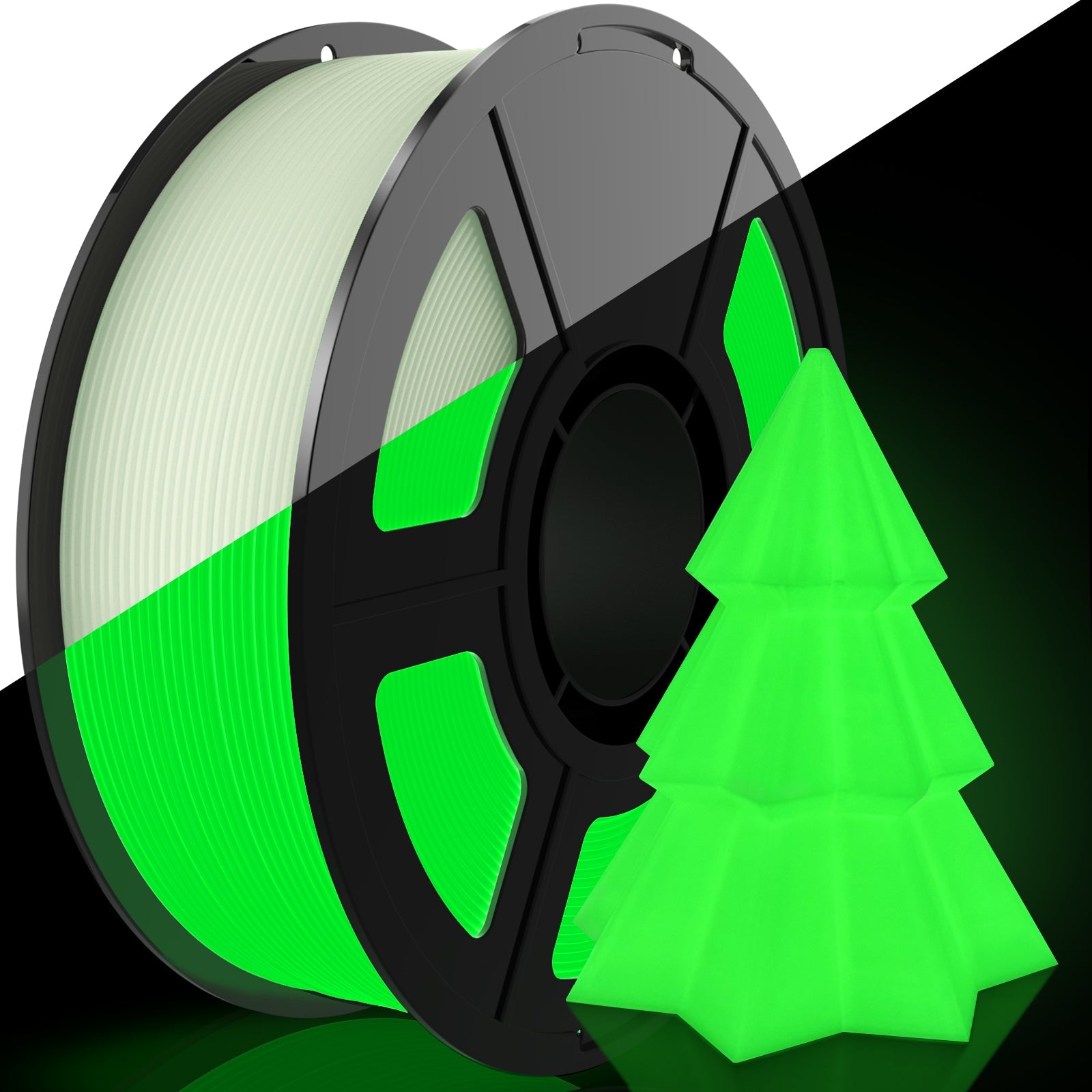 i3DCom Glow in The Dark PLA Filament 1.75mm 3D Printer Filament, 1kg Spool (2.2lbs), Dimensional Accuracy +/- 0.03 mm, Fit Most FDM 3D Printer (Glow Green)