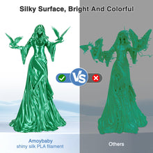 Load image into Gallery viewer, i3DCom Silk Green PLA Filament 1.75mm, Shiny Silk PLA 3D Printer Filament High Speed &amp; Clog-Free, Accuracy +/- 0.03mm, 1kg(2.2lb), Fits for Most FDM 3D Printers
