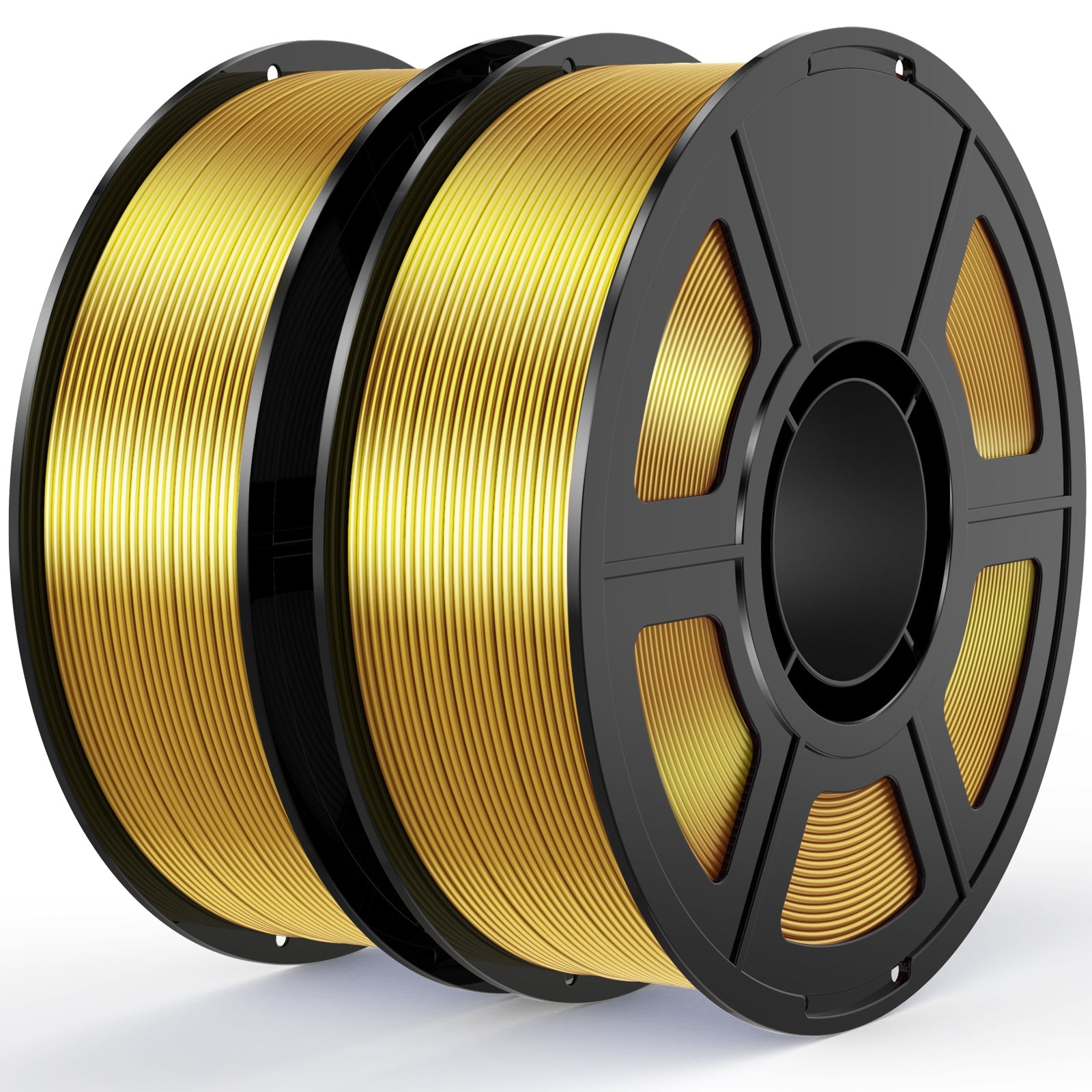 i3DCom Gold Silk PLA Filament Bundle 1.75mm 3D Printer Filament, 2kg Spool (4.4lbs), Dimensional Accuracy +/- 0.03 mm, Fit Most FDM 3D Printer (Silk Gold 2-Pack)