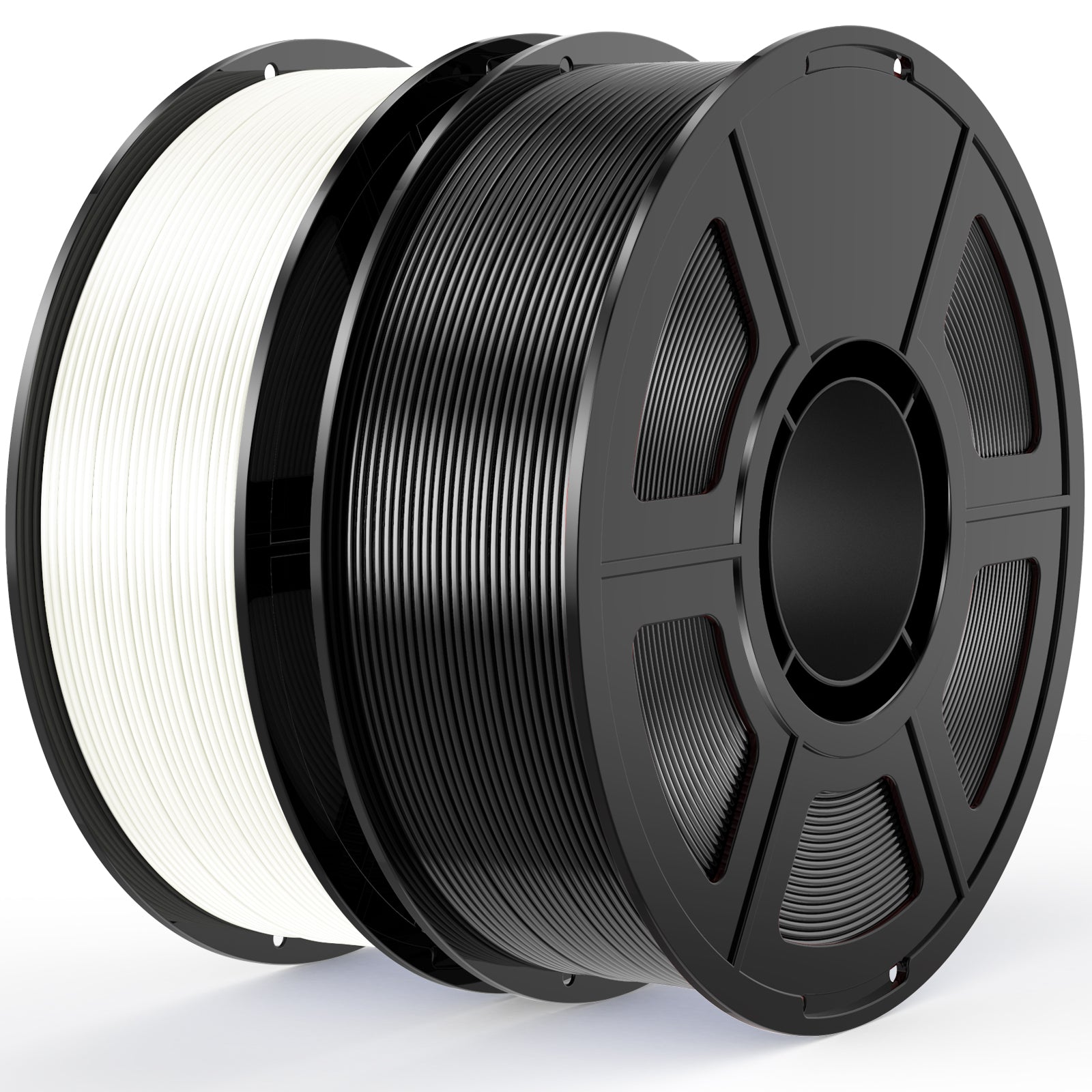 i3DCom Silk PLA Filament Bundle 1.75mm 3D Printer Filament 2-Pack, 2kg Spool (4.4lbs), Dimensional Accuracy +/- 0.03 mm, Fit Most FDM 3D Printer (Silk Black+Silk White)