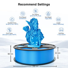 Load image into Gallery viewer, i3DCom Sky Blue Silk PLA Filament Bundle 1.75mm 3D Printer Filament, 2kg Spool (4.4lbs), Dimensional Accuracy +/- 0.03 mm, Fit Most FDM 3D Printer (Silk Sky Blue 2-Pack)
