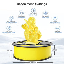 Load image into Gallery viewer, i3DCom Yellow Silk PLA Filament Bundle 1.75mm 3D Printer Filament, 2kg Spool (4.4lbs), Dimensional Accuracy +/- 0.03 mm, Fit Most FDM 3D Printer (Silk Yellow 2-Pack)
