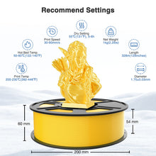 Load image into Gallery viewer, i3DCom Silk Bright Gold PLA Filament 1.75mm, Shiny Silk PLA 3D Printer Filament High Speed &amp; Clog-Free, Dimensional Accuracy +/- 0.03mm, 1kg(2.2lb), Fits for Most FDM 3D Printers
