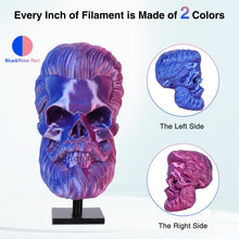 Load image into Gallery viewer, i3DCom Silk PLA 3D Printer Filament, Silk Dual Color Blue Rose Red PLA Filament 1.75+/-0.03mm, Shiny Coextrusion PLA Filament, Color Change 3D Printing Filament 1KG/2.2lb
