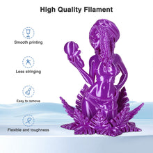 Load image into Gallery viewer, i3DCom Silk Purple PLA Filament 1.75mm, Shiny Silk PLA 3D Printer Filament High Speed &amp; Clog-Free, Dimensional Accuracy +/- 0.03mm, 1kg(2.2lb), Fits for Most FDM 3D Printers
