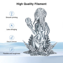 Load image into Gallery viewer, i3DCom Silk Silver Grey PLA Filament 1.75mm, Shiny Silk PLA 3D Printer Filament High Speed &amp; Clog-Free, Dimensional Accuracy +/- 0.03mm, 1kg(2.2lb), Fits for Most FDM 3D Printers
