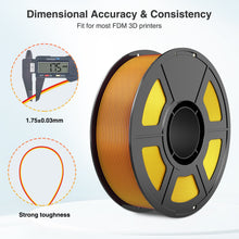Load image into Gallery viewer, i3DCom Silk PLA 3D Printer Filament, Silk Dual Color Red Bright Gold PLA Filament 1.75+/-0.03mm, Shiny Coextrusion PLA Filament, Color Change 3D Printing Filament 1KG/2.2lb
