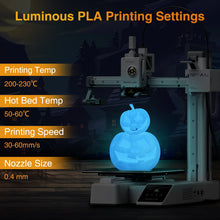 Load image into Gallery viewer, i3DCom Glow in The Dark PLA Filament 1.75mm 3D Printer Filament Bundle, 2kg Spool (4.4lbs), Dimensional Accuracy +/- 0.03 mm, Fit Most FDM 3D Printers (Glow Blue 2-Pack)
