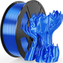 Load image into Gallery viewer, i3DCom Silk Blue PLA Filament 1.75mm, Shiny Silk PLA High Speed 3D Printer Filament, Dimensional Accuracy +/- 0.03mm, 1kg(2.2lb), Fits for Most FDM 3D Printers
