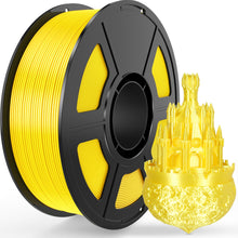 Load image into Gallery viewer, i3DCom Silk Yellow PLA Filament 1.75mm, Shiny Silk PLA 3D Printer Filament High Speed &amp; Clog-Free, Dimensional Accuracy +/- 0.03mm, 1kg(2.2lb), Fits for Most FDM 3D Printers
